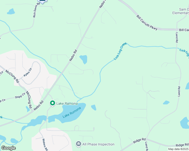 map of restaurants, bars, coffee shops, grocery stores, and more near 299 Hillcrest Drive in Hiram