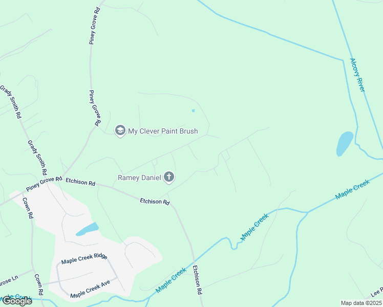 map of restaurants, bars, coffee shops, grocery stores, and more near Cherry Bark Court in Walton County