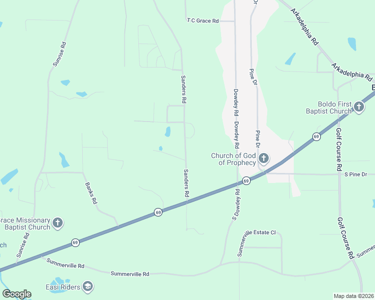 map of restaurants, bars, coffee shops, grocery stores, and more near 201 Sanders Road in Jasper