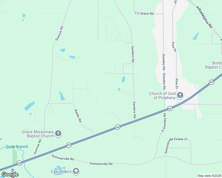 map of restaurants, bars, coffee shops, grocery stores, and more near 201 Sanders Road in Jasper