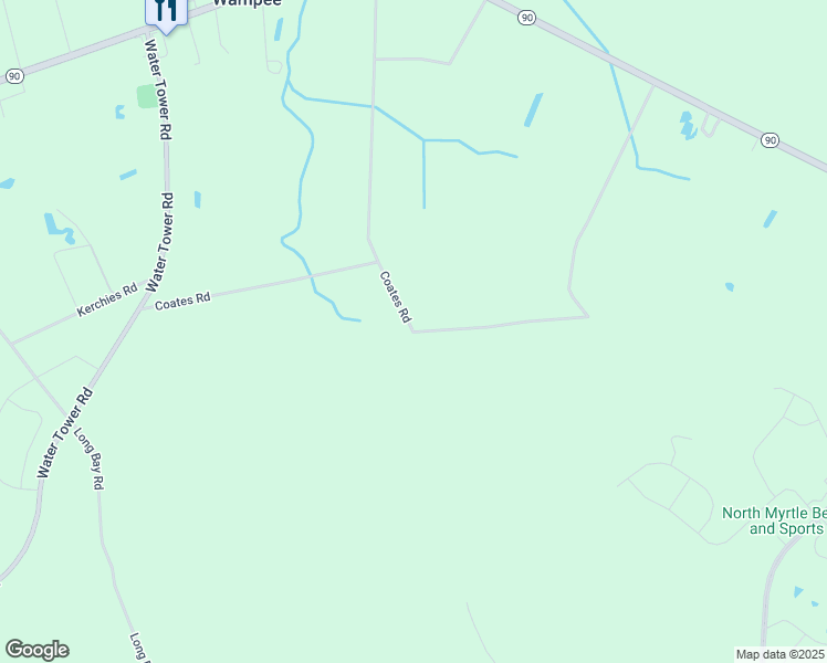 map of restaurants, bars, coffee shops, grocery stores, and more near Coates Road in Longs