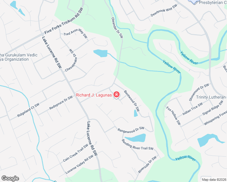 map of restaurants, bars, coffee shops, grocery stores, and more near 4381 Nandina Lane in Lilburn