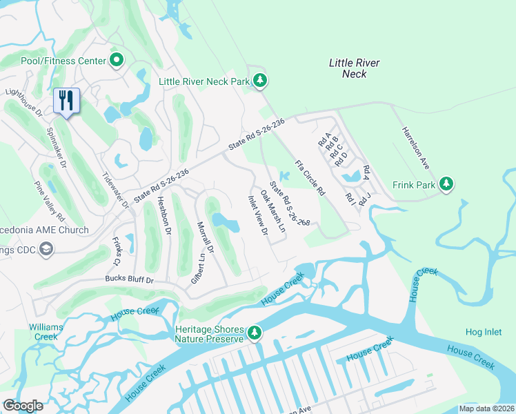 map of restaurants, bars, coffee shops, grocery stores, and more near 948 Morrall Drive in North Myrtle Beach
