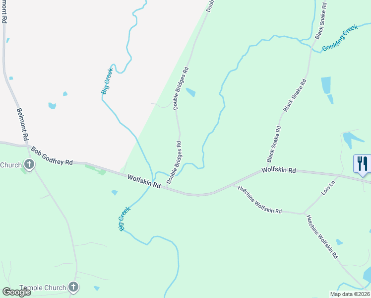 map of restaurants, bars, coffee shops, grocery stores, and more near 1152 Wolfskin Road in Arnoldsville