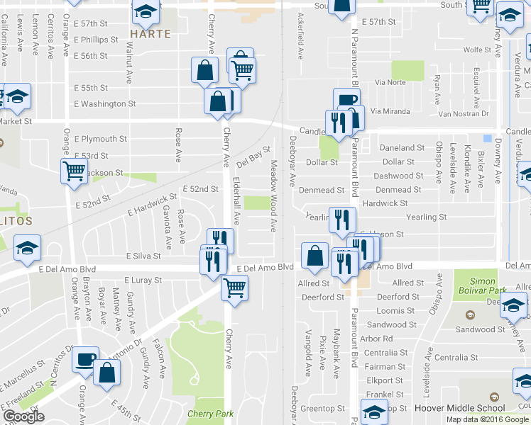 map of restaurants, bars, coffee shops, grocery stores, and more near 2209 Lark Bay Ln in Lakewood