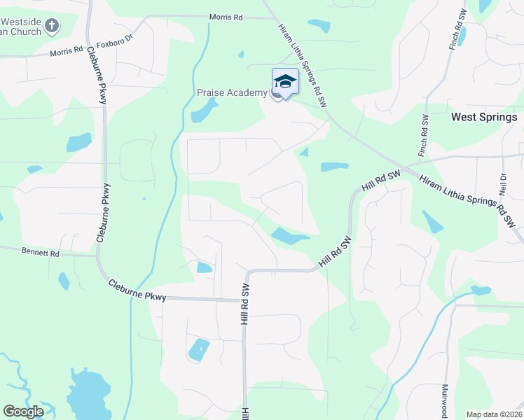 map of restaurants, bars, coffee shops, grocery stores, and more near 4440 Equine Drive in Powder Springs