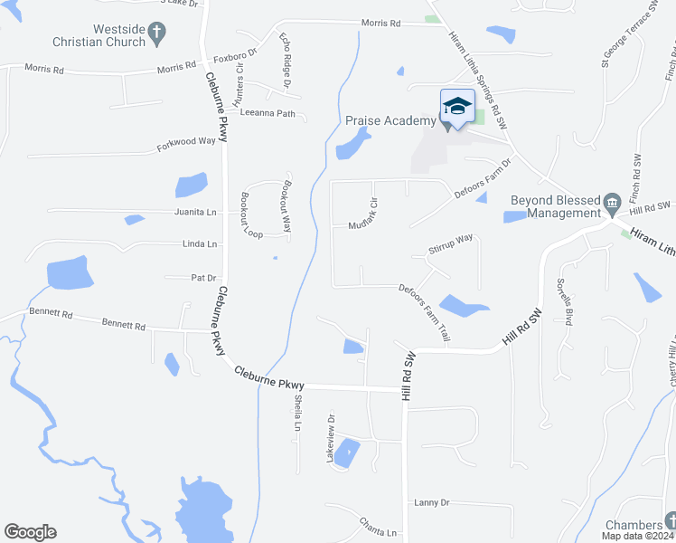 map of restaurants, bars, coffee shops, grocery stores, and more near 4289 Defoors Farm Trail in Powder Springs