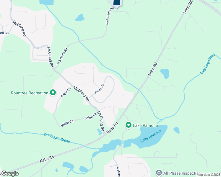 map of restaurants, bars, coffee shops, grocery stores, and more near 398 Kyles Circle in Hiram