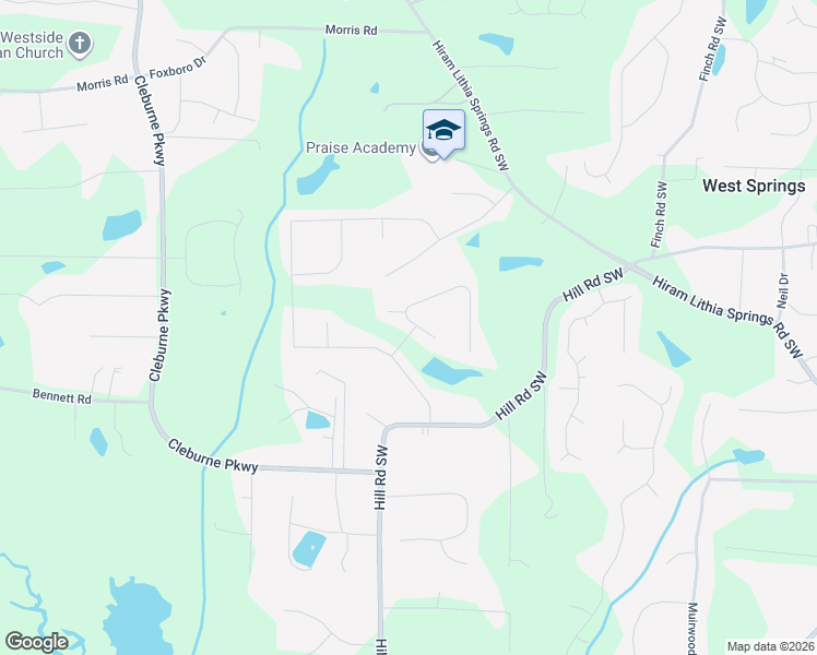 map of restaurants, bars, coffee shops, grocery stores, and more near 4440 Equine Drive in Powder Springs