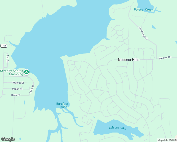 map of restaurants, bars, coffee shops, grocery stores, and more near 117 Zuni Drive in Nocona