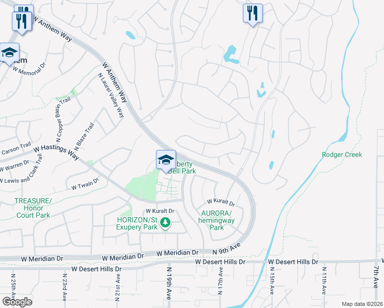 map of restaurants, bars, coffee shops, grocery stores, and more near 1813 West Owens Way in New River