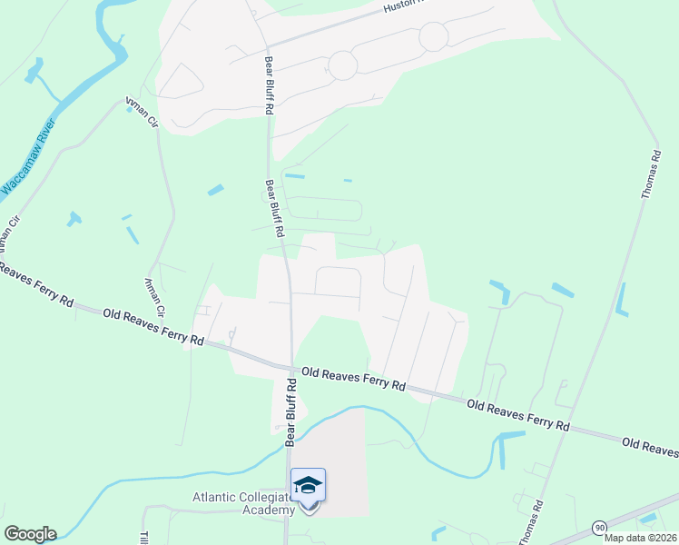 map of restaurants, bars, coffee shops, grocery stores, and more near 233 White Water Loop in Conway