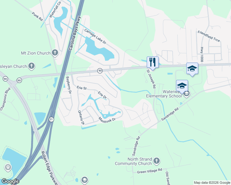 map of restaurants, bars, coffee shops, grocery stores, and more near 4529 Mandi Avenue in Little River