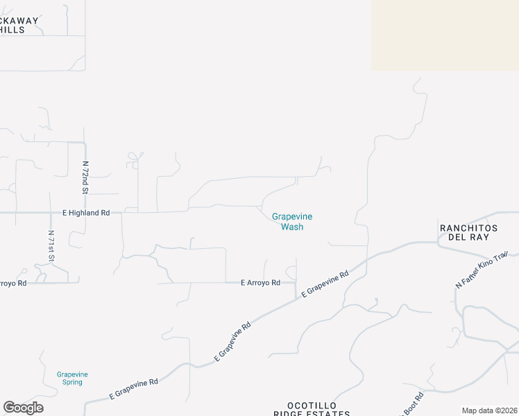 map of restaurants, bars, coffee shops, grocery stores, and more near 7675 East Highland Road in Cave Creek