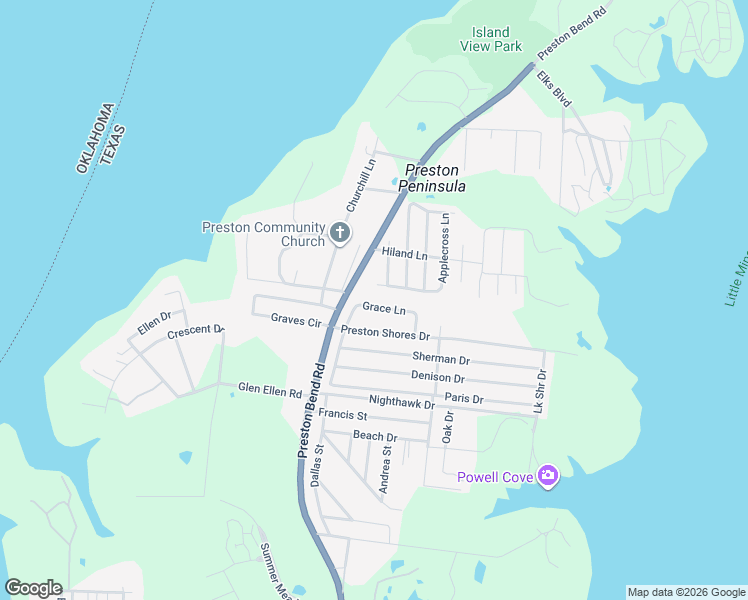 map of restaurants, bars, coffee shops, grocery stores, and more near 4 Applecross Lane in Pottsboro