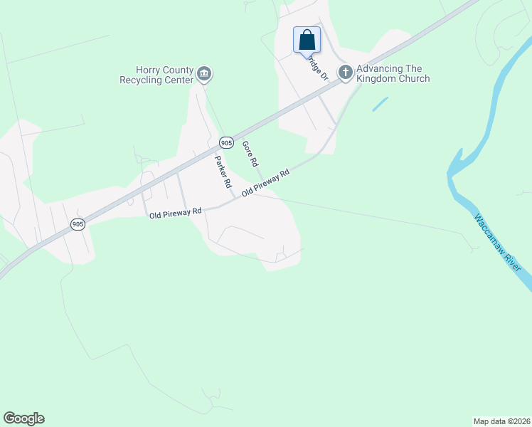 map of restaurants, bars, coffee shops, grocery stores, and more near 240 Hardees Ferry Road in Conway