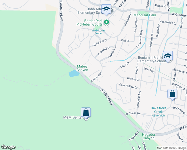 map of restaurants, bars, coffee shops, grocery stores, and more near 2659 Condor Circle in Corona