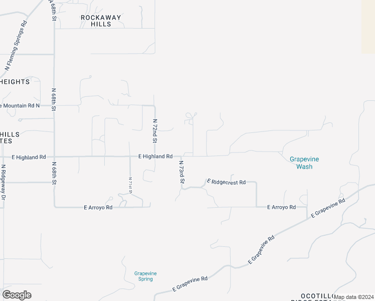 map of restaurants, bars, coffee shops, grocery stores, and more near 7312 East Highland Road in Cave Creek