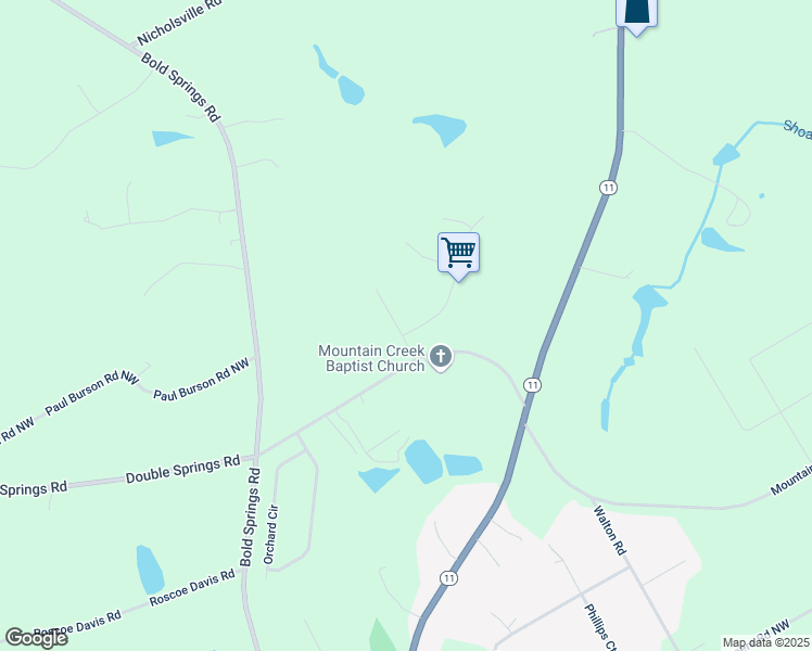 map of restaurants, bars, coffee shops, grocery stores, and more near 1005 Autumn Trce in Monroe
