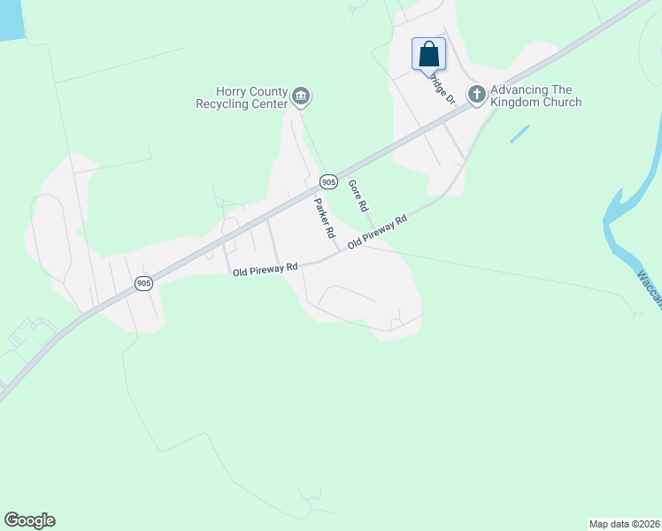 map of restaurants, bars, coffee shops, grocery stores, and more near 342 Old Pireway Road in Conway