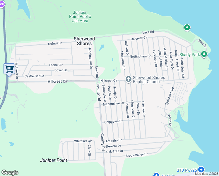 map of restaurants, bars, coffee shops, grocery stores, and more near 70 Seminole Drive in Gordonville