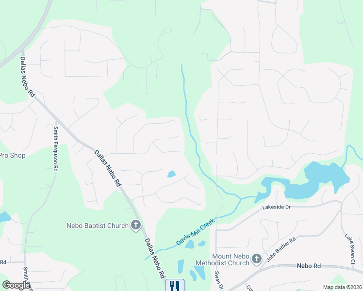 map of restaurants, bars, coffee shops, grocery stores, and more near 165 Camden Woods Place in Dallas