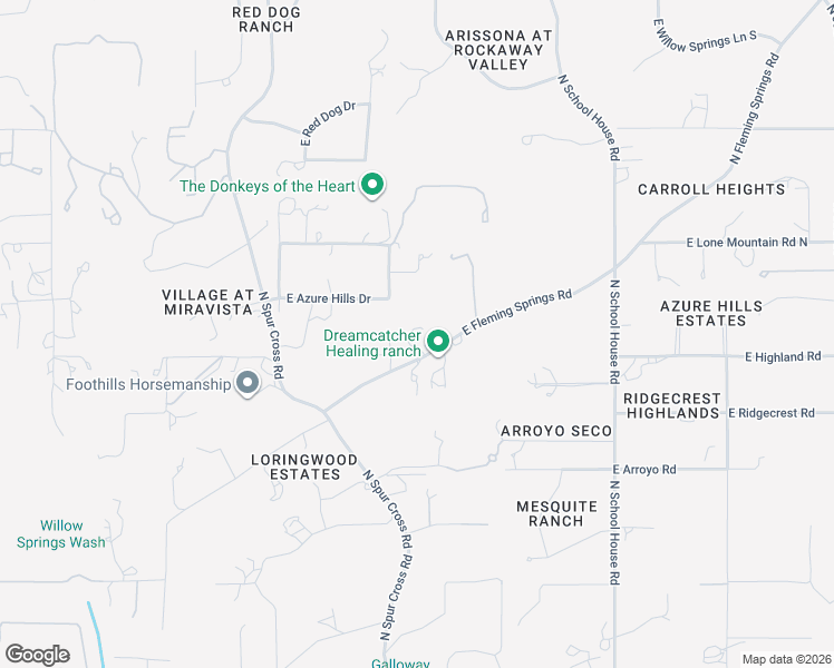 map of restaurants, bars, coffee shops, grocery stores, and more near 6040 East Fleming Springs Road in Cave Creek