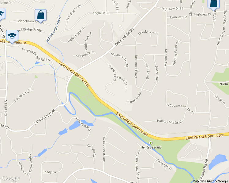 map of restaurants, bars, coffee shops, grocery stores, and more near 4083 Norton Place Southeast in Smyrna