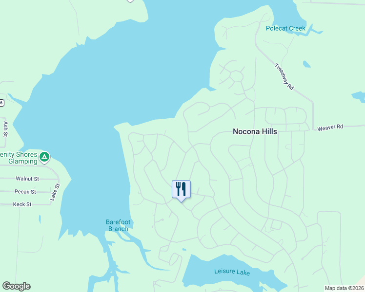 map of restaurants, bars, coffee shops, grocery stores, and more near 231 Cortez Drive in Nocona