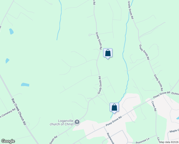 map of restaurants, bars, coffee shops, grocery stores, and more near 3304 Oakbriar Drive in Loganville