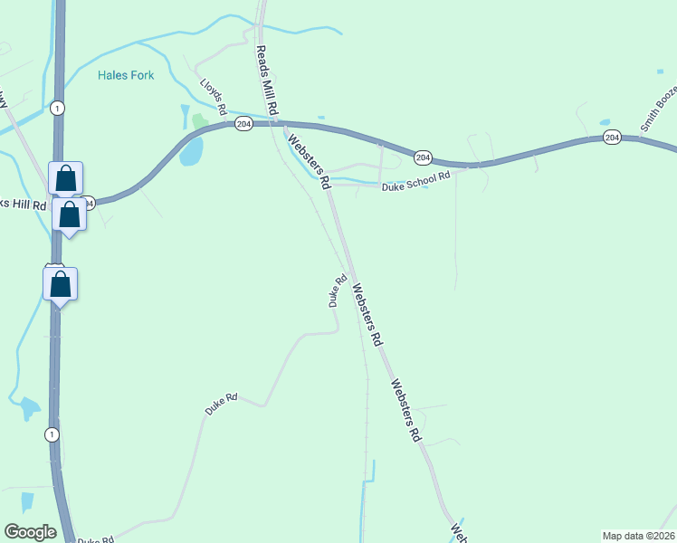 map of restaurants, bars, coffee shops, grocery stores, and more near 1225 Duke Road in Wellington