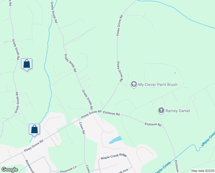 map of restaurants, bars, coffee shops, grocery stores, and more near 1985 Piney Grove Road in Loganville