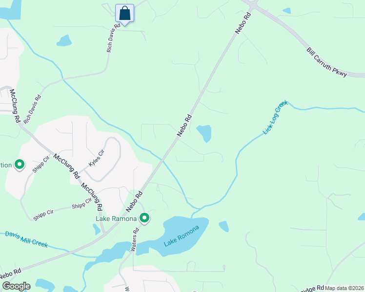 map of restaurants, bars, coffee shops, grocery stores, and more near 44 Hillcrest Drive in Hiram