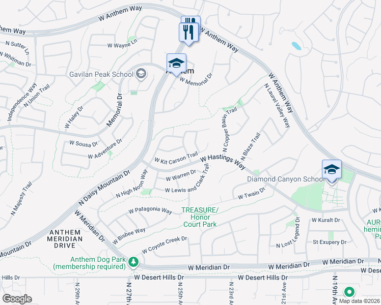 map of restaurants, bars, coffee shops, grocery stores, and more near 40313 North Graham Way in New River