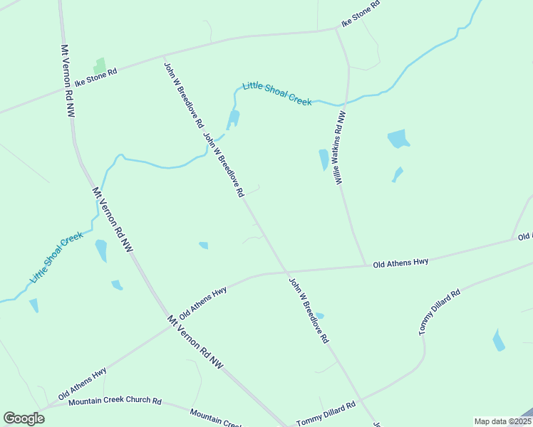 map of restaurants, bars, coffee shops, grocery stores, and more near 1119 John W Breedlove Road in Monroe