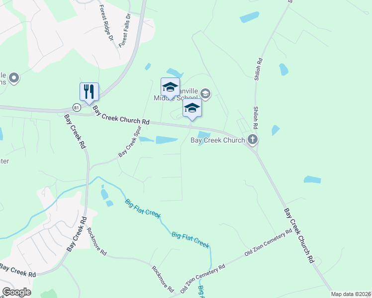 map of restaurants, bars, coffee shops, grocery stores, and more near 1202 Waterford Drive in Loganville