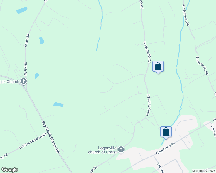 map of restaurants, bars, coffee shops, grocery stores, and more near 2509 Deep Wood Court in Loganville