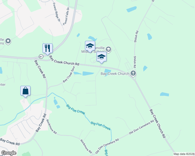 map of restaurants, bars, coffee shops, grocery stores, and more near 1202 Waterford Drive in Loganville