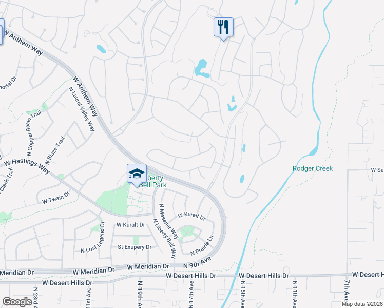 map of restaurants, bars, coffee shops, grocery stores, and more near 1731 West Morse Drive in New River