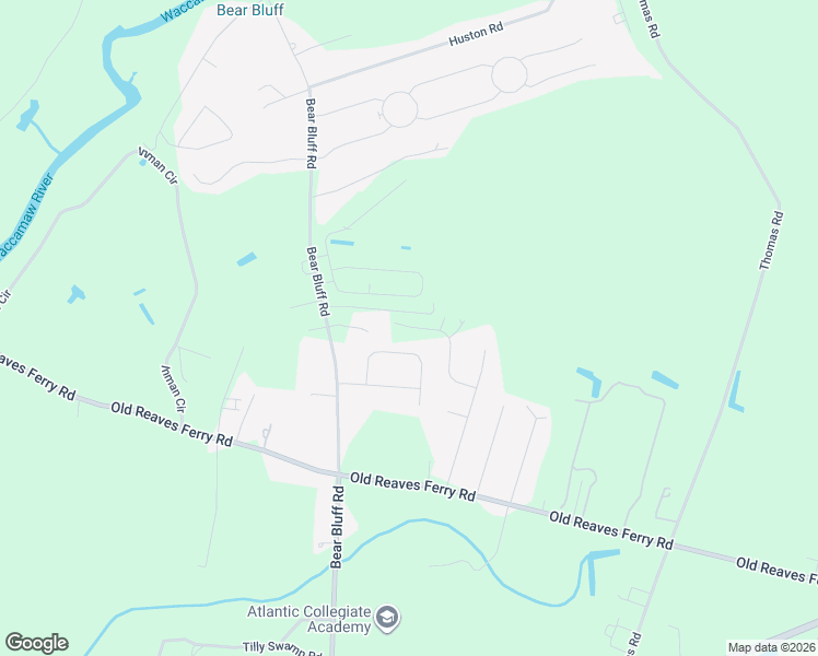 map of restaurants, bars, coffee shops, grocery stores, and more near 399 Adoniram Drive in Conway