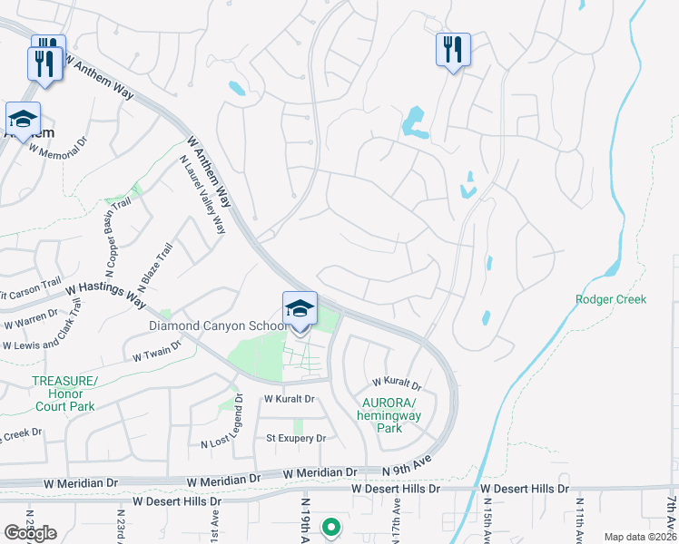 map of restaurants, bars, coffee shops, grocery stores, and more near 1821 West Morse Drive in New River