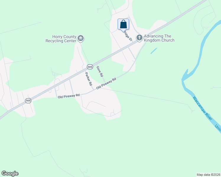 map of restaurants, bars, coffee shops, grocery stores, and more near 240 Hardees Ferry Road in Conway