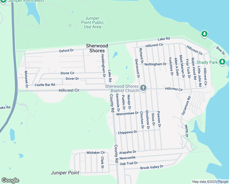 map of restaurants, bars, coffee shops, grocery stores, and more near 25 Seminole Drive in Gordonville