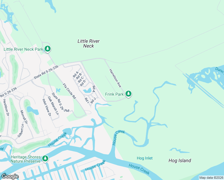 map of restaurants, bars, coffee shops, grocery stores, and more near 1405 Harrelson Avenue in North Myrtle Beach