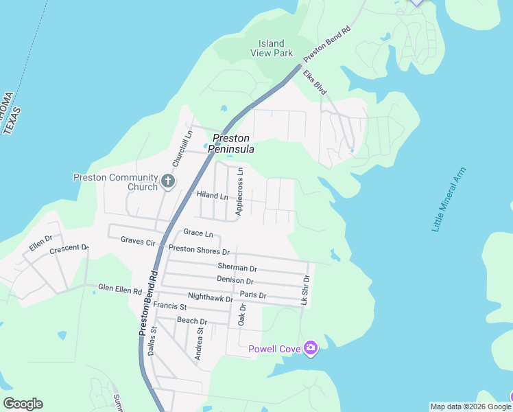 map of restaurants, bars, coffee shops, grocery stores, and more near 193 Scotty Lane in Pottsboro