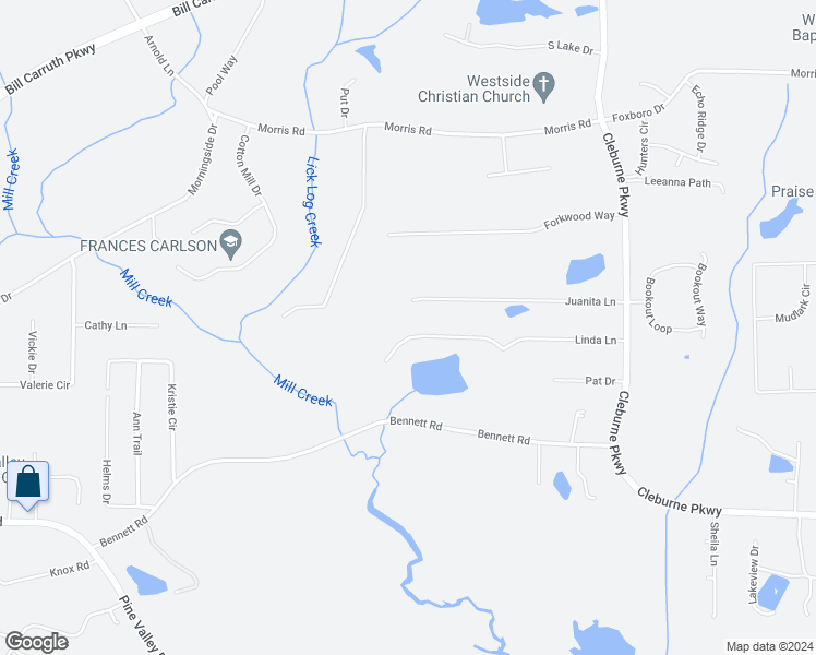 map of restaurants, bars, coffee shops, grocery stores, and more near 514 Linda Lane in Powder Springs