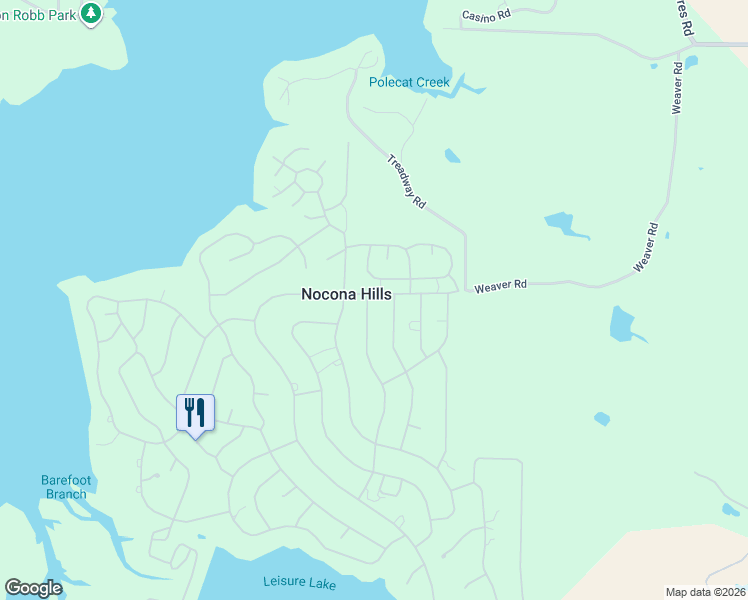 map of restaurants, bars, coffee shops, grocery stores, and more near 109 West Mojave Trail in Nocona