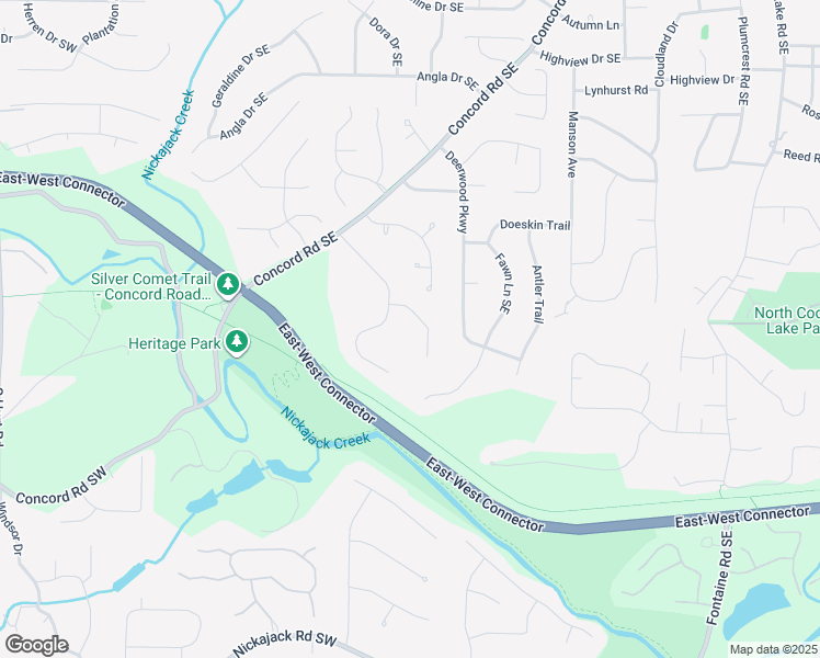 map of restaurants, bars, coffee shops, grocery stores, and more near 4017 Benell Court Southeast in Smyrna
