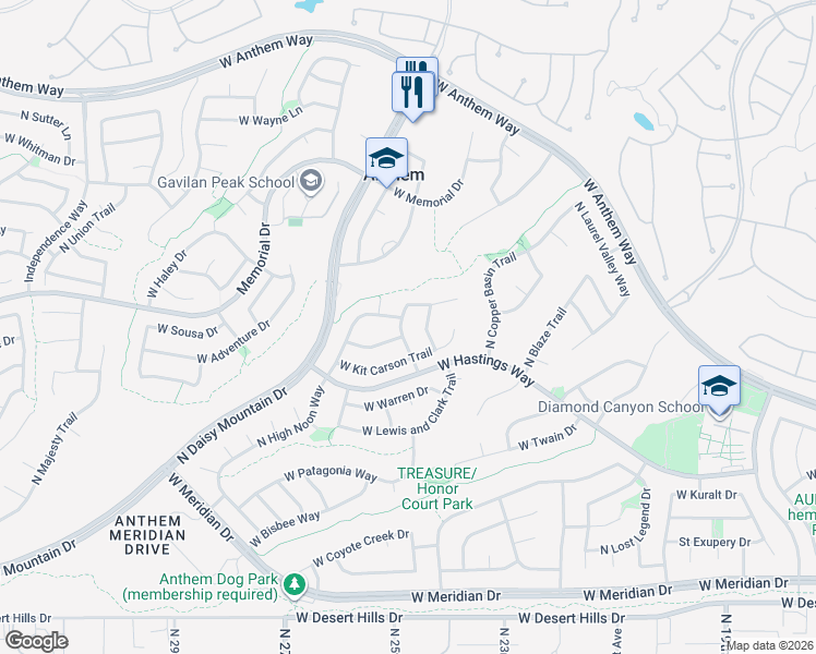 map of restaurants, bars, coffee shops, grocery stores, and more near 40416 North Graham Way in New River