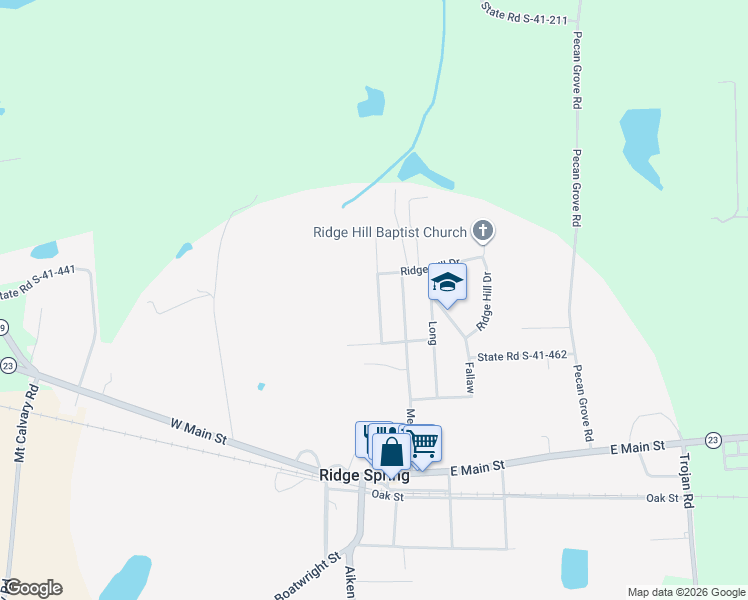map of restaurants, bars, coffee shops, grocery stores, and more near 113 Quattlebaum Avenue in Ridge Spring